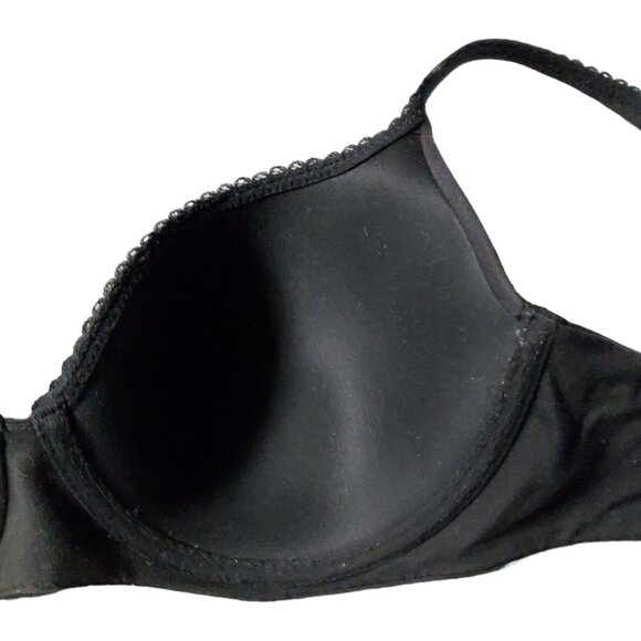 Victoria's Secret Underwire Demi Bra Size 32DDD Black Body By Victoria Padded - Picture 15 of 16